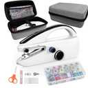 Handheld Sewing Machine,Beginner's Sewing kit with Storage,Two Power Supply Modes,Portable mini Sewing Machine,Handheld for Beginners.(New White)
