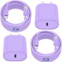 Essri Phone Charger Fast Charging 10 FT, 2-Pack 20W PD USB C Block with iPhone 14 13 Charger Cable 10 Foot, Compatible with iPhone 14 Pro 13 Pro Max 12 11 Pro Mini,Purple