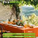 Pureegg Plastic Table Cloth Disposable 8 Pack, 54 x 108 Inch Table Cloths, Halloween Party, Thanksgiving Decorations, Harvest, Fall Tablecloths, Rectangle Tables, Leakproof & Sturdy, Orange