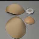 Invisible Strapless Sticky Bra Push up for Women, Ultra Adhesive Bra for Backless Dress, Cleavage Bra Lift Novelty Bras (D Cup, Light Beige)