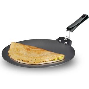 Hawkins Futura Non-stick Flat Dosa Tava Griddle, 11-inch,Black