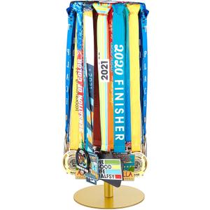 Shimeyao Medal Hanger Display Honor Display Rotatable Award Holder Rotating Metals Rack Adjustable Award Holder Stand for Basketball Running Sports Race, 30+ Medals