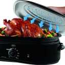 Oster CKSTRS18-BSB-W 18-Quart Roaster Oven with Self-Basting Lid, Black, 
Product Dimensions	17.5"D x 24.4"W x 9.7"H
Capacity	18 quarts