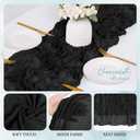 12 Pack Black Cheesecloth Table Runner 17x108 Inch Semi Sheer Boho Gauze Cheese Cloth Fabric Table Runners, for Wedding Party Baby Shower Birthday Home Decor Garden Farmhouse