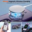 Zapica Magnetic for iPhone 14 Pro Case, [Compatible with MagSafe] [Military Grade Drop Protection] Translucent Matte Shockproof Anti-Scratch Phone Cover, Dark Purple