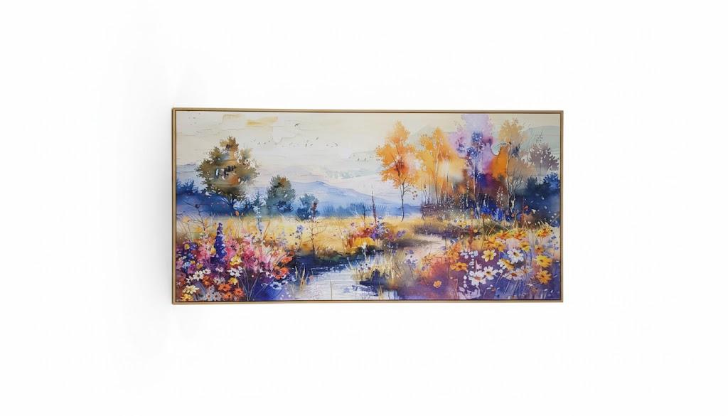 imjiayu Tree of Life Wall Art, Oversized Wall Art, Blue Wall Decor, Abstract Tree Canvas Prints, Nature Landscape Extra Large Pictures for Living Room Bedroom Dining Room Office Yoga Room 29"x57"