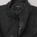 Kenneth Cole Men's Double Breasted Bib Peacoat (Large, Black)