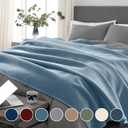 Vellux Original King Blanket - Soft Nylon Insulated Blanket for Bed Couch - Lightweight Machine Washable All Season - Pet Friendly Durable Wont Pill or Lint - 108x90 Blue