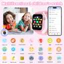 4G Kids Smart Watch GPS Tracker, Smartwatch for Kid with Video Calling, Voice Chat, Class Mode, SOS , Pedometer, Alarm, SIM Card HD Touch Screen Phone Watch Gift for 4-12 Girls Boys (Light Pink)