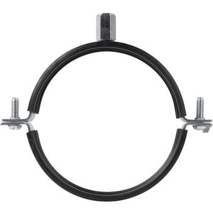 4" Inch Galvanized Pipe Hanger with Rubber - Conduit Mounting Clamp - Tube Brackets - Pipe Clamps - Tube Wall Mounting Bracket Clamp - Rigid Conduit Holder - PVC and Metal Pipe Attachment Hanger