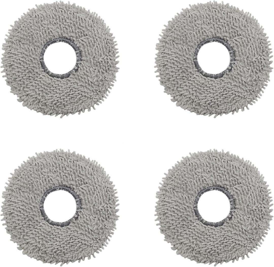 4-Pack Mop Pads Replacement Part, Compatible with Roborock Qrevo Master Robot Vacuum, 4 Mop Pads 1 Cleaning Brush Accessories Kit
