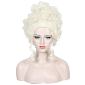 Linfairy Short Blonde Wig for Women fits 50s 80s Costume
