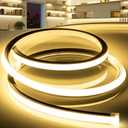 LED Strip Lights Yellow 32.8ft 110-120V Neon Rope Lights,Flexible Silicone Outdoor Waterproof Neon Strip Lights for Bedroom,Mirror,Kitchen Cabinet, Living Room,Halloween Decor