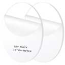 2 Pieces 1/8" Clear Circle Acrylic Sheet, 18 Inch Diameter Plexiglass Sheet, Round for Cake Discs, Plexiglass Table Top, Acrylic Backdrops and DIY Display Projects Craft