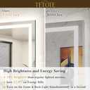 TETOTE LED Lighted Bathroom Mirror with Lights 42 x 36 Brighter Front and Backlit Light up Mirror for Bathroom Wall, Illuminated Vanity Anti Fog Mirror, 3-Color Stepless Dimmable, Tempered Glass