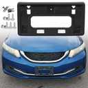 FASTCHE Front Bumper License Tag Plate Frame Bracket Holder Compatible with 2013 2014 2015 Honda Civic Front License Plate Bracket Replace # HO1068114 71145TR3A50