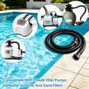 BW58368 10ft Pool Hose For Above Ground Pools, 1.5 Inch Diameter Swimming Pool Replacement Hose for Filter Pump, Saltwater System, Sand Filters Accessories