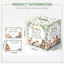Woodland Diaper Raffle & Baby Advice Cards - Forest-Themed Gender-Neutral Baby Shower Game Tickets for Diaper Raffle Box, Deer, Fox & Owl Design Party Supplies (Green Eucalyptus Border)