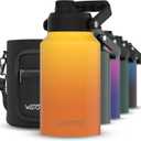 WATERSY 2/3 Gallon Water Bottle Insulated(Cold for 48 Hrs),BPA Free&Leak Proof,87oz Stainless Steel Water Jug/Flask,Big thermo,Large Water Bottle with Handle for Gym,Hiking,Camping,Yellow