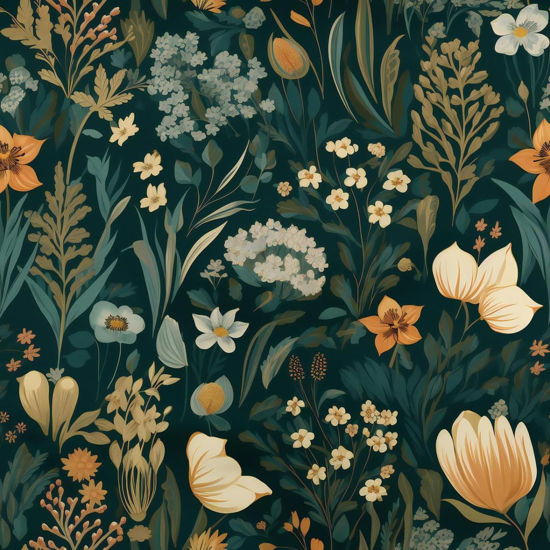 2 x Orainege Vintage Floral Peel and Stick Wallpaper Boho Floral Contact Paper 17.3in x118.1in Flower Wallpaper Peel and Stick Flower Self Adhesive Wall Paper for Bedroom Removable Decorative