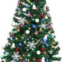 Green Christma Tree 4 ft,Artificial Christmas Tree, Kids Christmas Tree,Christmas Tree with Lights,Package Includes (Tree,Light,Balls, Stars, and Ornaments) Gift for Kids Christmas