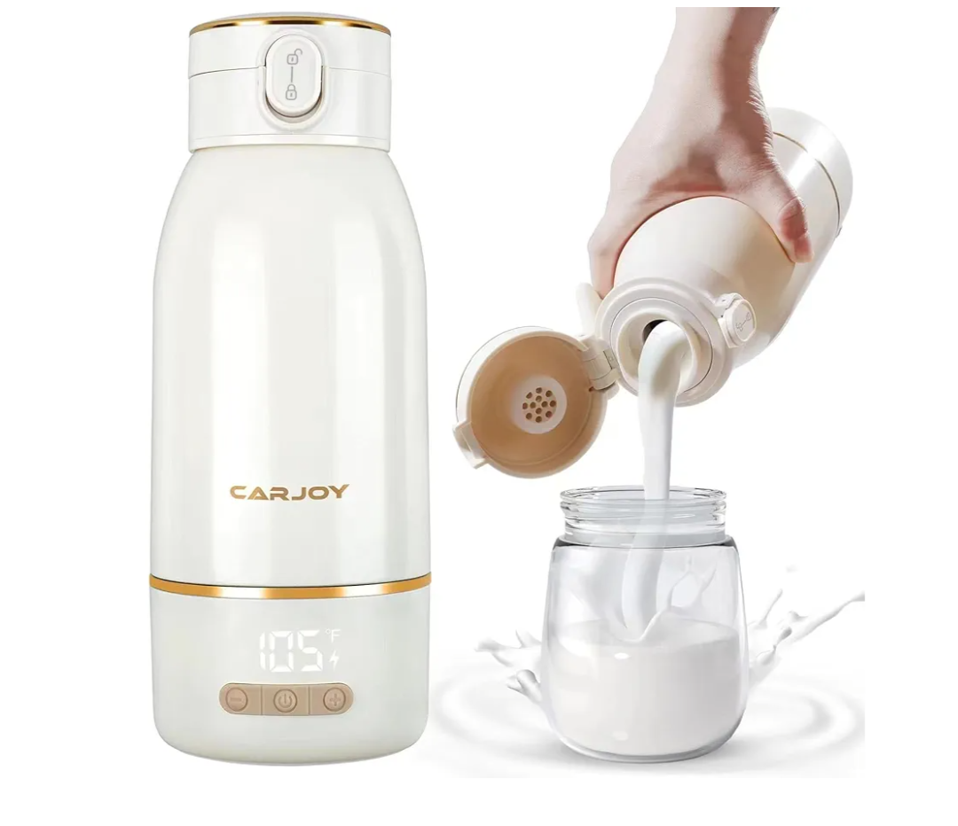 Cordless Portable Bottle Warmer, 17oz Big Capacity Travel Warmer for Breastmilk and Baby Formula, Fast Heating Milk Warmer for Baby with 2Hours Super Fast Charging,149℉ Pasteurization Function