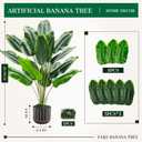 Der Rose 28" Bird of Paradise Artificial Plants Tropical Fake Potted Banana Tree Faux Plants Indoor and Outdoor for Home Office Living Room Porch Balcony Decor(DIY)
