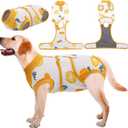 Kuoser Recovery Suit for Dogs Cats After Surgery, Professional Pet Recovery Shirt Dog Abdominal Wounds Bandages, Substitute E-Collar & Cone, Prevent Licking Dog Onesies Pet Surgery Recovery Suit (L (Back:16.1-20.1'', Weight:23-48 LB))