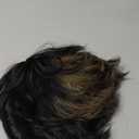 Short Pixie Cut Wig for Black Women Human Hair 1B30 Colored Short Layered Pixie Wigs With Bangs for Women Brazilian Virgin Straight Human Hair Glueless Wig (1b/30)