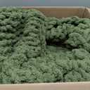 Carriediosa Chunky Knit Throw Blanket 60" X 80" Twin, 100% Hand Made Large Chenille Loop Yarn Soft Fluffy Throws for Couch Sofa Bed, Big Crochet Cozy Heavy Thick Cable Woven Blankets, Olive Green
