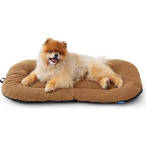 Bedsure Washable Dog Crate Pad for Small Dogs, Anti-Slip Puppy Kennel Dog Bed for Crate - Ultra Soft Fleece Flat Thin Pet Mat (Not Chew Proof), Brown 23"x17"