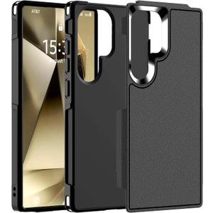 Hualele for Samsung Galaxy S24 Ultra Case,[Military Grade Protection] [Dropproof Shcokproof] Anti-Slip Grip Slim Dual Layer Rugged Heavy Duty Galaxy S24 Ultra Phone Case, Black