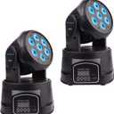 BETOPPER DJ Lights Moving Head, 7x8W RGBW Sound Activated/DMX Lighting, Moving Head Lights for Stage, Party, Live, DJ, Bar, Disco Lighting (2 Packs)