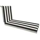 Honeycomb Outdoor Chaise Lounge, 22.5 x 70, Cabana Stripe Black & Ivory Chair Cushion for Patio Furniture