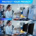 2Pack Magnetic 27 Inch Privacy Screen for Computer Monitor 16:9 Aspect Ratio, Hanging Removable Anti-Blue/Glare Protector Film, Anti Spy Desktop Security Private Filter 27in