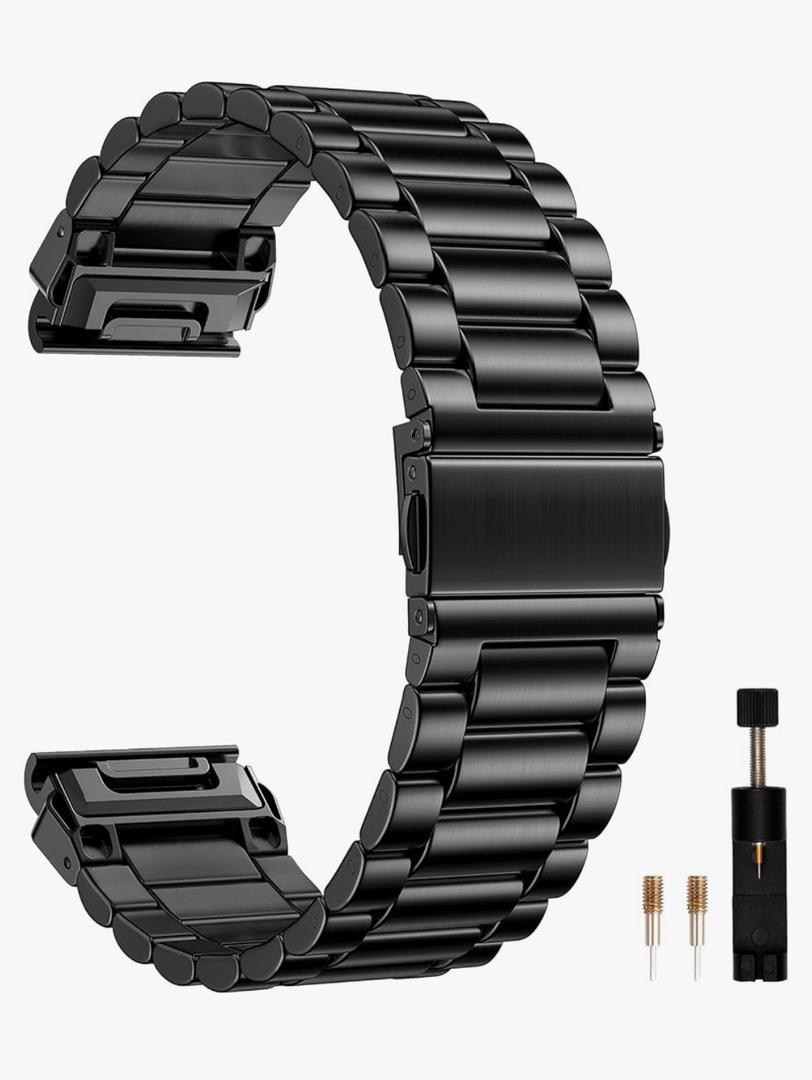 GEAK Quick Fit 22mm Watch Band Compatible with Garmin Fenix 8 47mm / Fenix 6/5 / Fenix 7, Lightweight Metal Wrist Strap with Stainless Steel Buckle for Fenix 6 Pro/7 Pro/5 Plus Watch