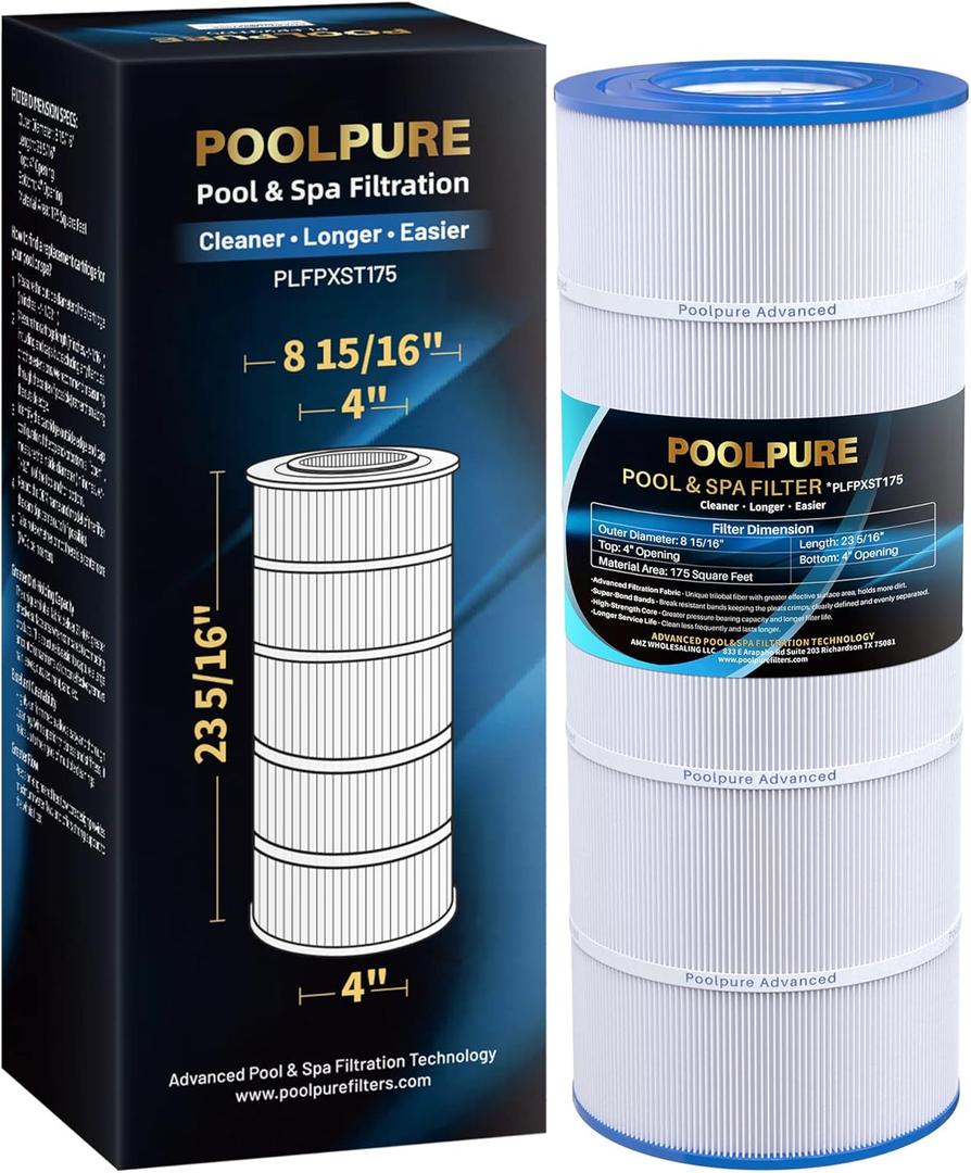 POOLPURE PXST175 Filter Replacement for Hayward X-Stream CCX1750-RE, Filbur FC-1287, Unicel C-8317 Filter Cartridge 1PACK