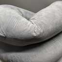 Momcozy Pregnancy Pillows for Sleeping, U Shaped Full Body Maternity Pillow with Removable Cover - Support for Back, Legs, Belly, HIPS for Pregnant Women, 57 Inch Pregnancy Pillow for Women, Grey