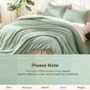 Litanika King Size Comforter Set, 3 Pieces Lightweight Solid Comforter King Size, All Season Fluffy Down Alternative Comforter Bed Set Quilt Blanket, Sage Green, King