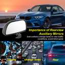 Blind Spot Mirrors for Trucks and Cars,Automotive Side View Concave Mirror Blindspot,360 Large Convex Rearview Exterior Mirror Accessories for Truck and Car(1Pack Black)