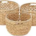 Deco 79 41132 Sea Grass Storage Basket (Set of 3), 15"/17"/19"W
