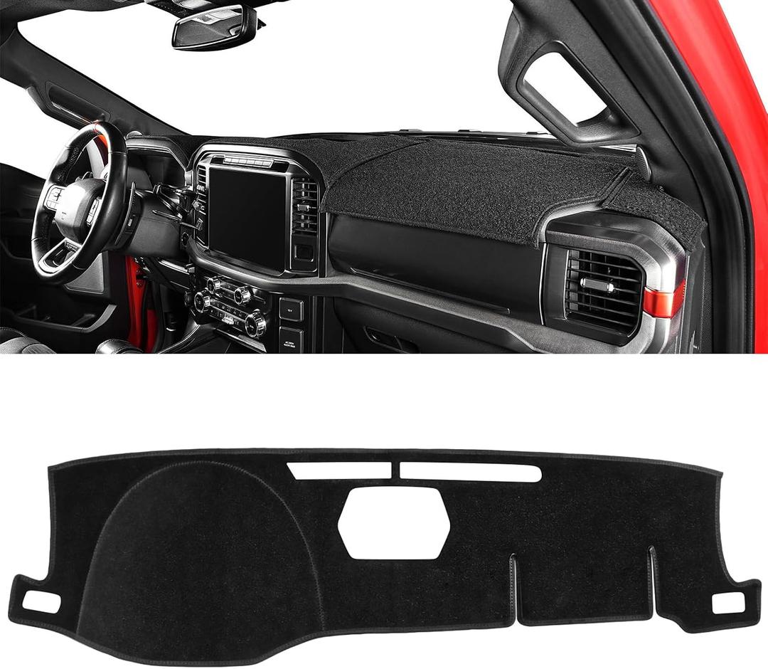 Pigenius Dash Cover for Toyota Tacoma 2024-2026 4Runner 2025-2026, Custom Fit Non Slip Dashboard Mat for Models Without HUD with Center JBL Removable Speaker, Polyester Dashboard Cover Black