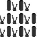 uxcell Shoelace Tips, Alloy Shoelace Head, Hexagon Cylindrical Tip Cord End Metal Replacement for Shoestring (Black)