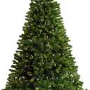 Pre-Lit Christmas Tree 7.5Ft Artificial Hinged Xmas Tree,with 400 Pre-Strung LED Lights,Metal Foldable Base,1420 Branch Tips,Artificial Holiday Christmas Pine Tree for Home,Office,Party.