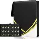 9 Pocket Card Binder for Pokemon Card, 720 Pockets Card Binder Holder with 40 Removable Sleeves, 3-Ring Zip Design Trading Card Albums for MTG/TCG/Sport Collectible Gifts for Boys and Girls (Black)