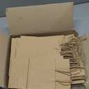 OUTUXED 150pcs Brown Kraft Paper Bags with Handles [3 Sizes 20/70/60] Paper Gift Bags Assorted Sizes for Retail, Merchandise & Party Use