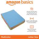 Amazon Basics Sturdy File Folders with Tabs for Filing and Organization, AMZ401, Letter Size, Assorted Colors, 100-Pack