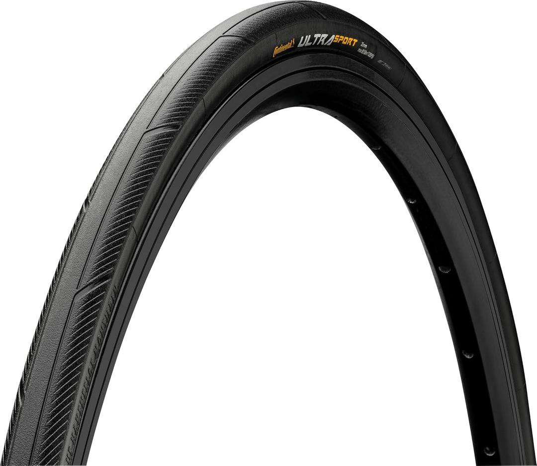 Continental Ultra Sport III - Road Bike Tire | Versatile Road Tire with Modern Tread Design - E25 Ebike Rated - PureGrip (700x23, Black)