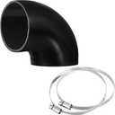 Tandefio 90 Degree Elbow ID 4'' (102mm) Silicone Hose Coupler, 4 Ply Thickness 5mm Silicone Pipe Intake Pipe with T Bolt Clamps for Turbo Intercooler Intake Piping