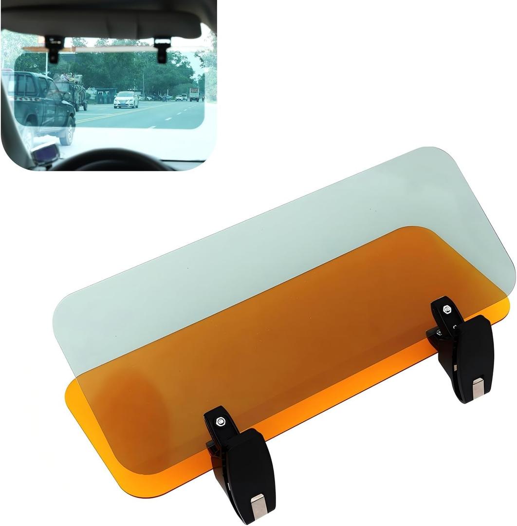 Sun Visor Extender for Car, Day and Night Anti-Glare Driver Goggles, Car Visor Extender Sun Blocker (Yellow)